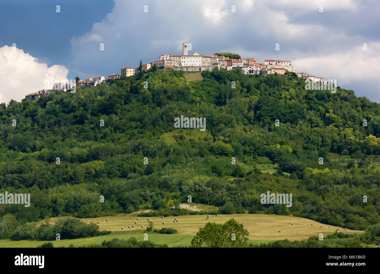 Village of Montona-Motovun in central Istria, Croatia Stock Photo