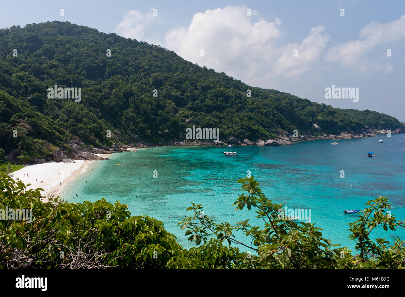 Beautiful tropical beach with white sand on Similan island Stock Photo