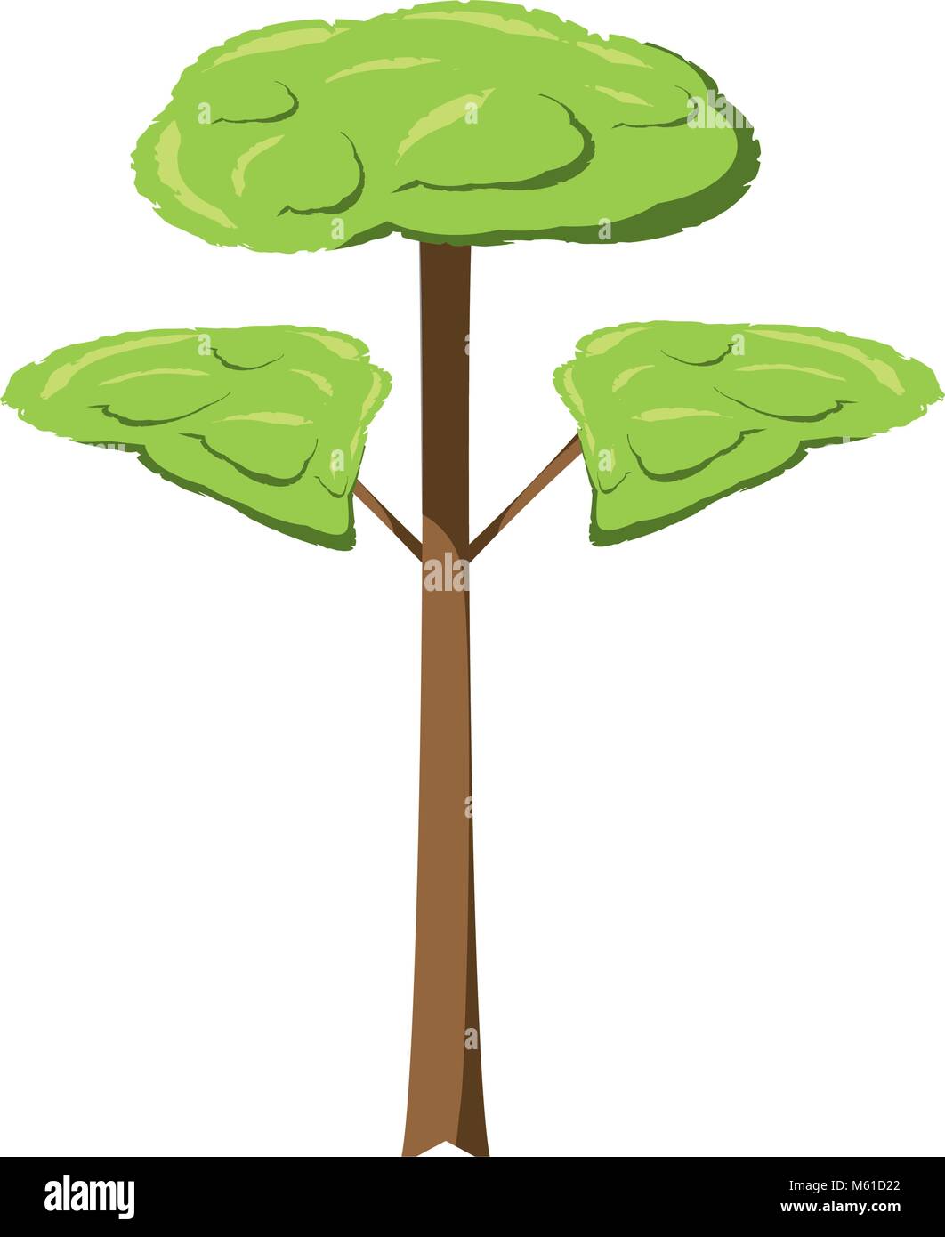 tall tree icon over white background, colorful design. vector ...