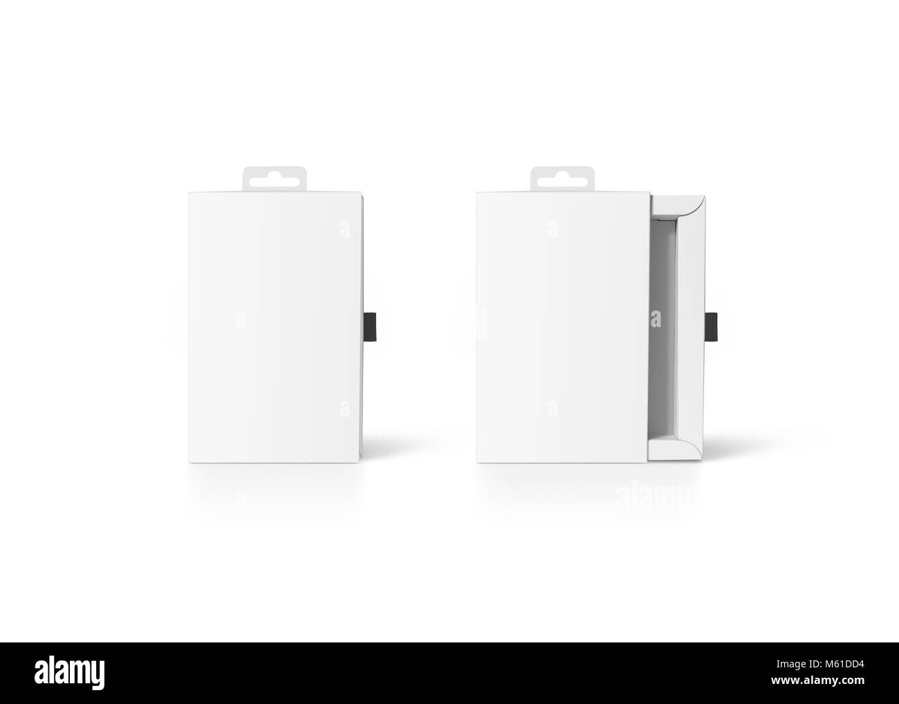 Download Blank white cardboard accessory box mockup, closed and ...