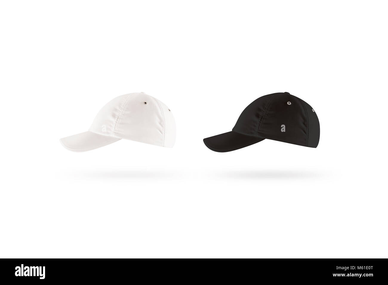 Download Blank black and white baseball cap mockup set, profile ...