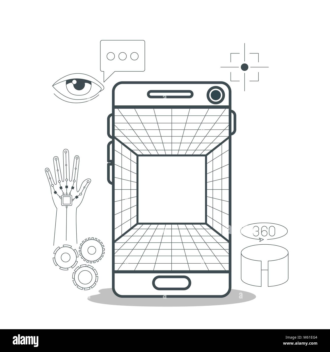 virtual reality technology set icons Stock Vector Image & Art - Alamy