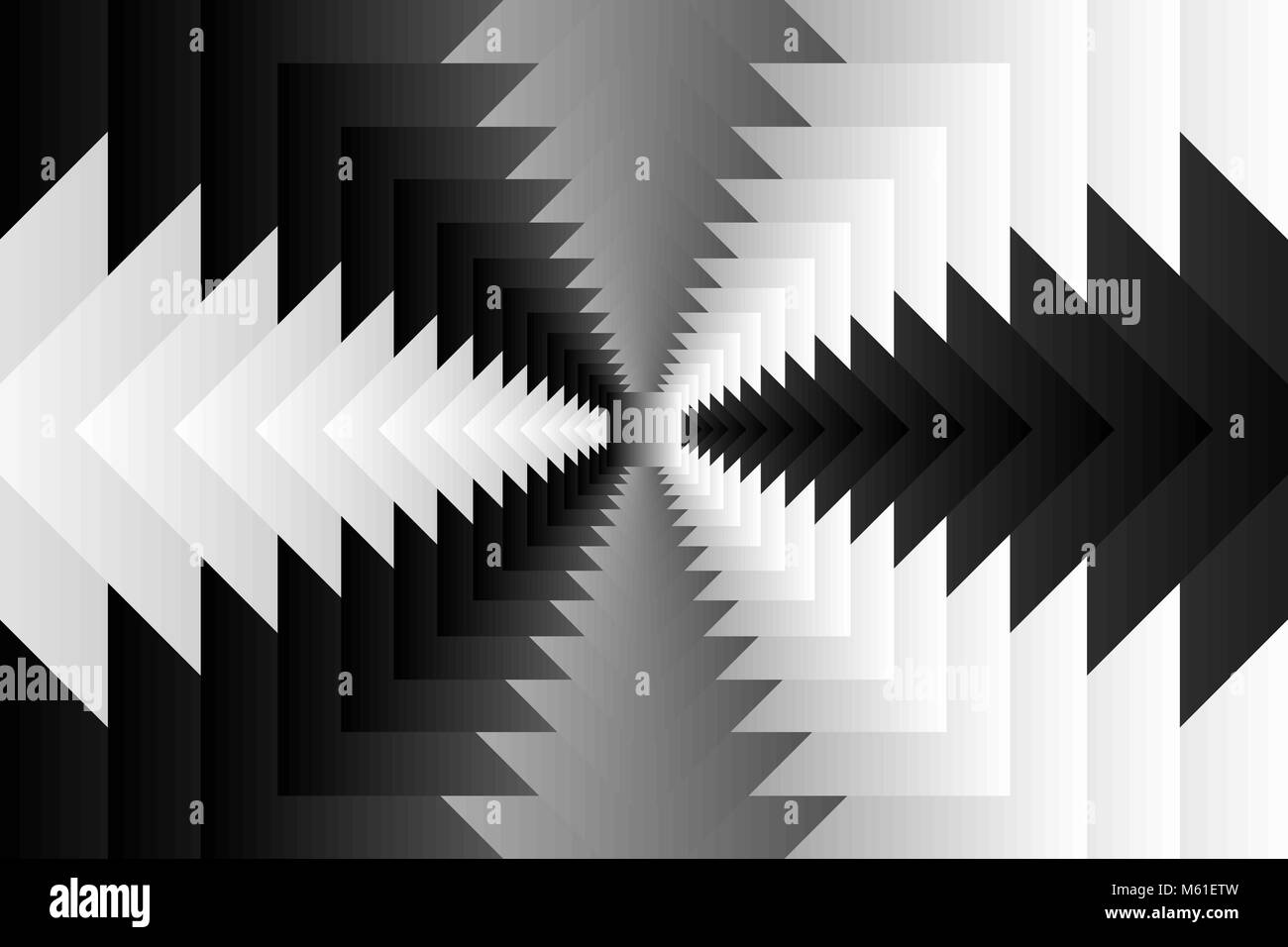 Rotating concentric squares, Square optical illusion pattern black