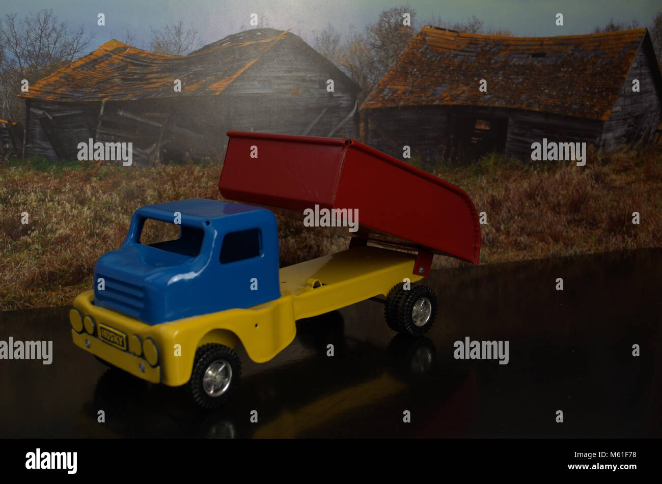 old steel toy trucks