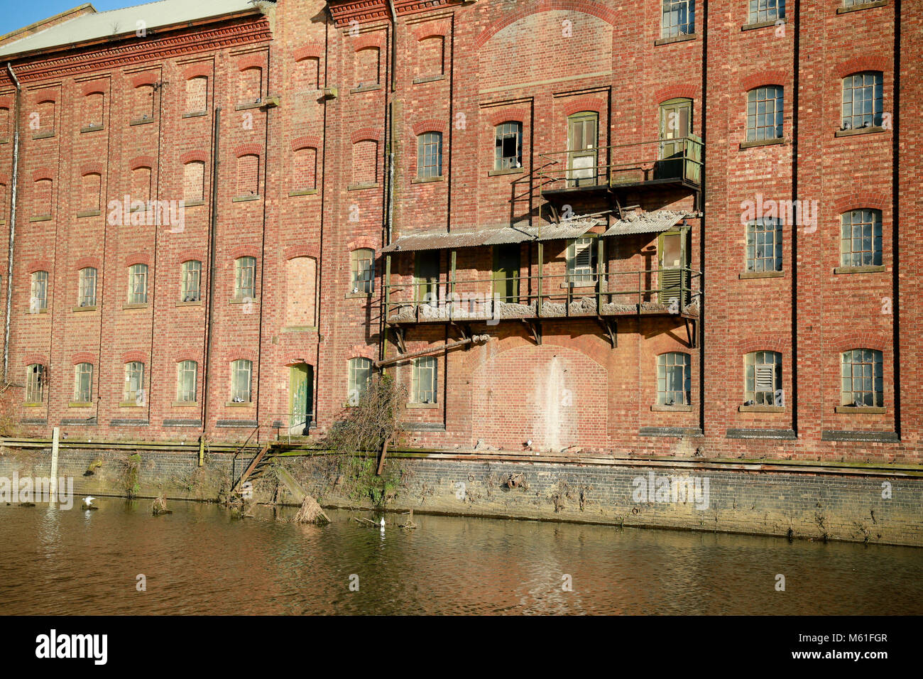 Whitworths mill on the river Nene at Wellingborough Stock Photo Alamy