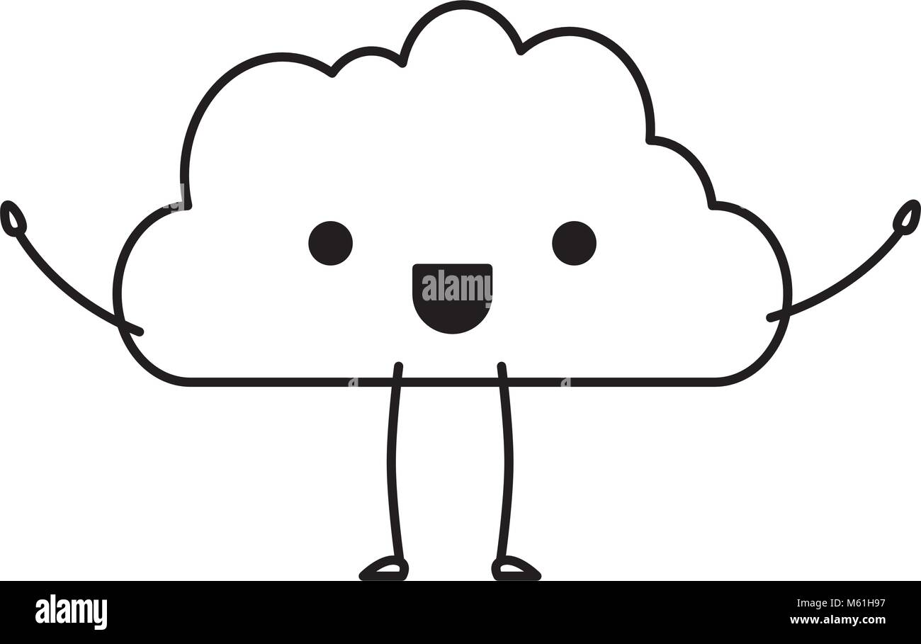 cute cloud kawaii character Stock Vector Image & Art - Alamy