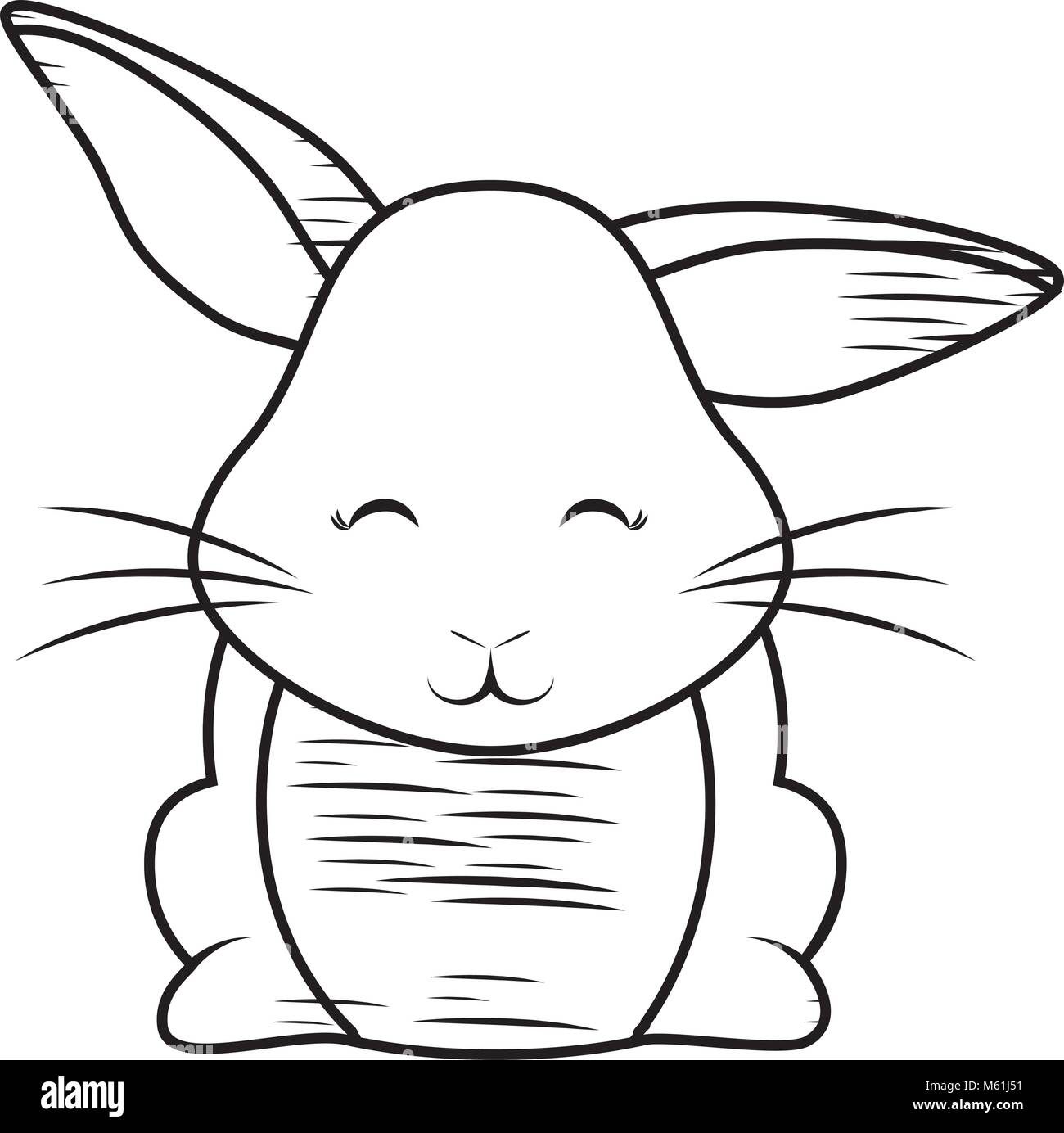 Cute rabbit icon Stock Vector Image & Art - Alamy