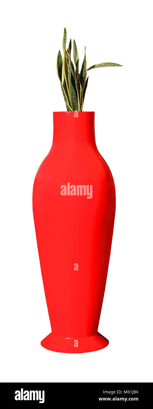 Modern red vase isolated with clipping path included Stock Photo Alamy