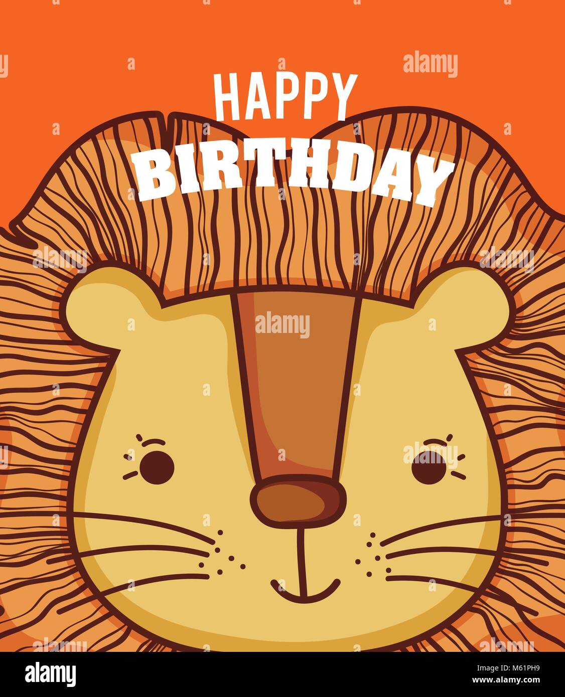 Happy birthday to you lion cartoon Stock Vector Image & Art - Alamy