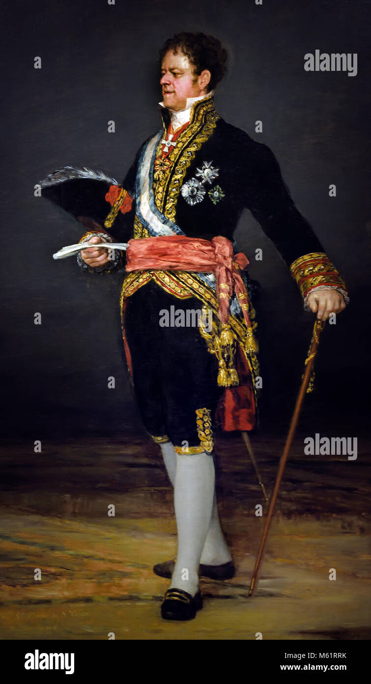 Retrato del Duque de San Carlos - Portrait of the Duke of San Carlos 1815 by FRANCISCO JOSÉ DE GOYA Y LUCIENTES (1746-1828) 18/19th, century, Spain, Spanish, Stock Photo