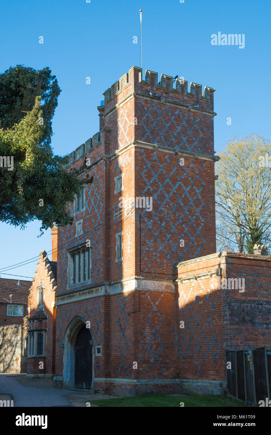 The isbury (or estbury) almshouses in Lambourn village in Berkshire, UK