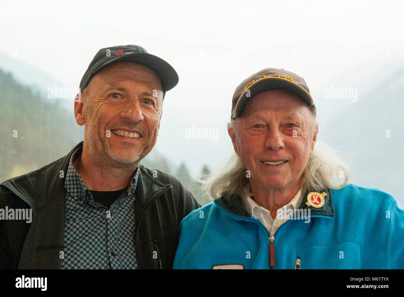 Four Hills Tournament Winner Max Bolkhart (r.) with Georg Berg Stock Photo