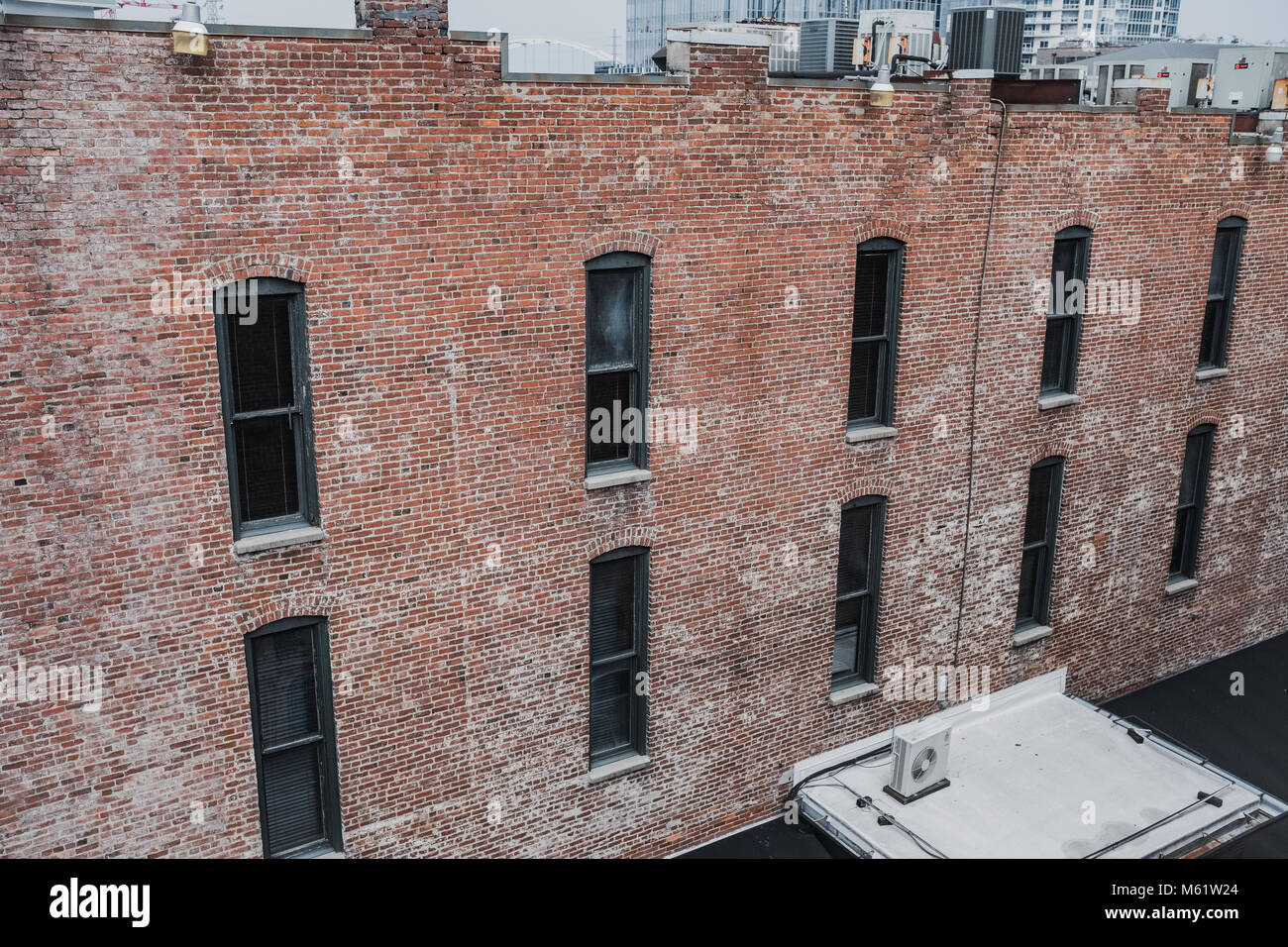 Windowed brick wall, Nashville, Tennessee, North America Stock Photo