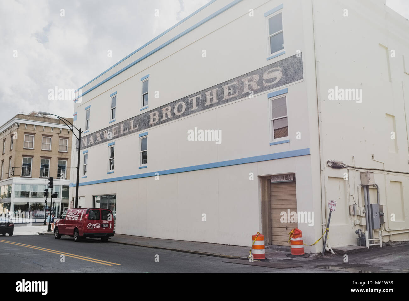 Side of a Maxwell Brothers building, Savannah, North America