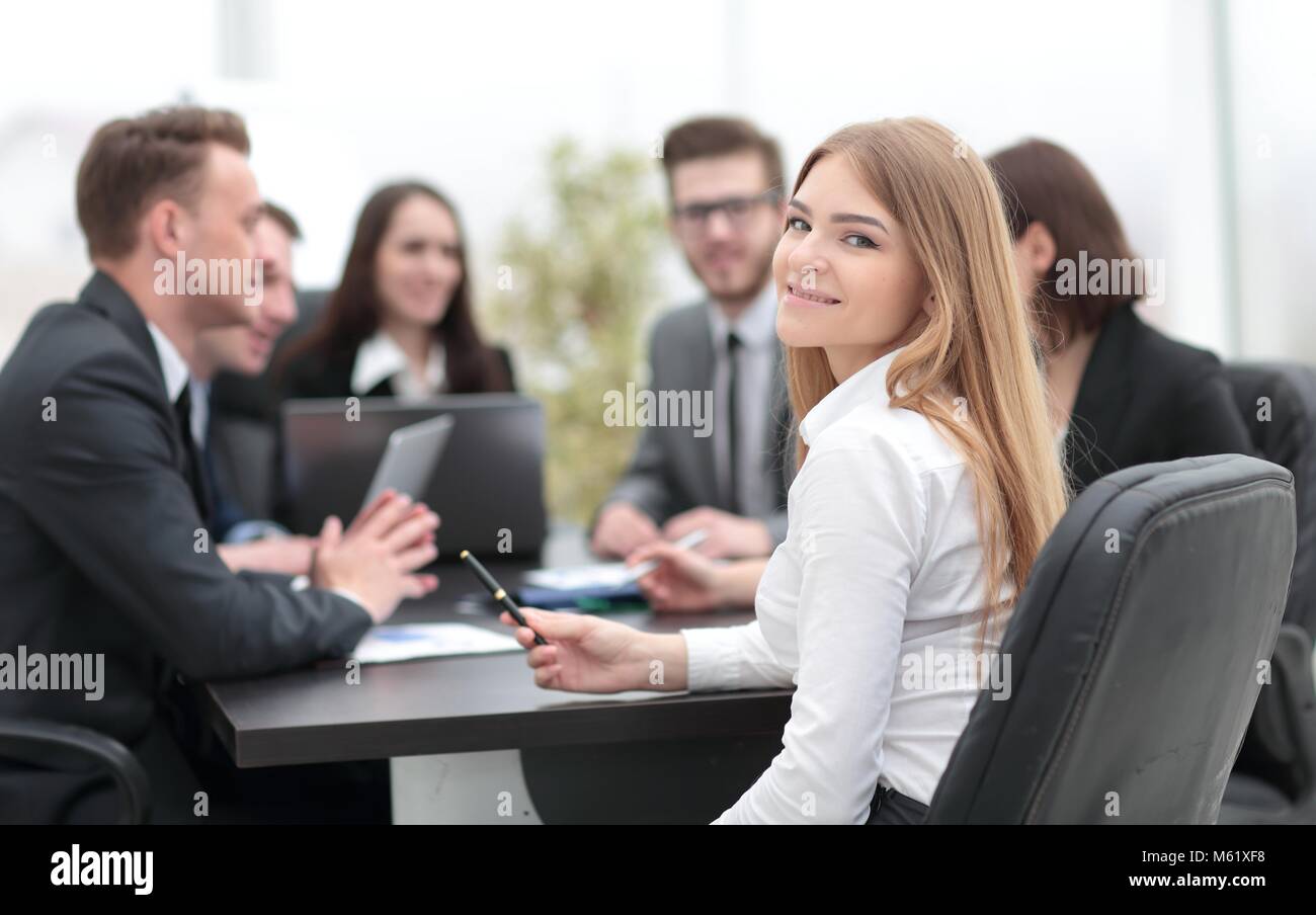 young business woman in office Stock Photo - Alamy