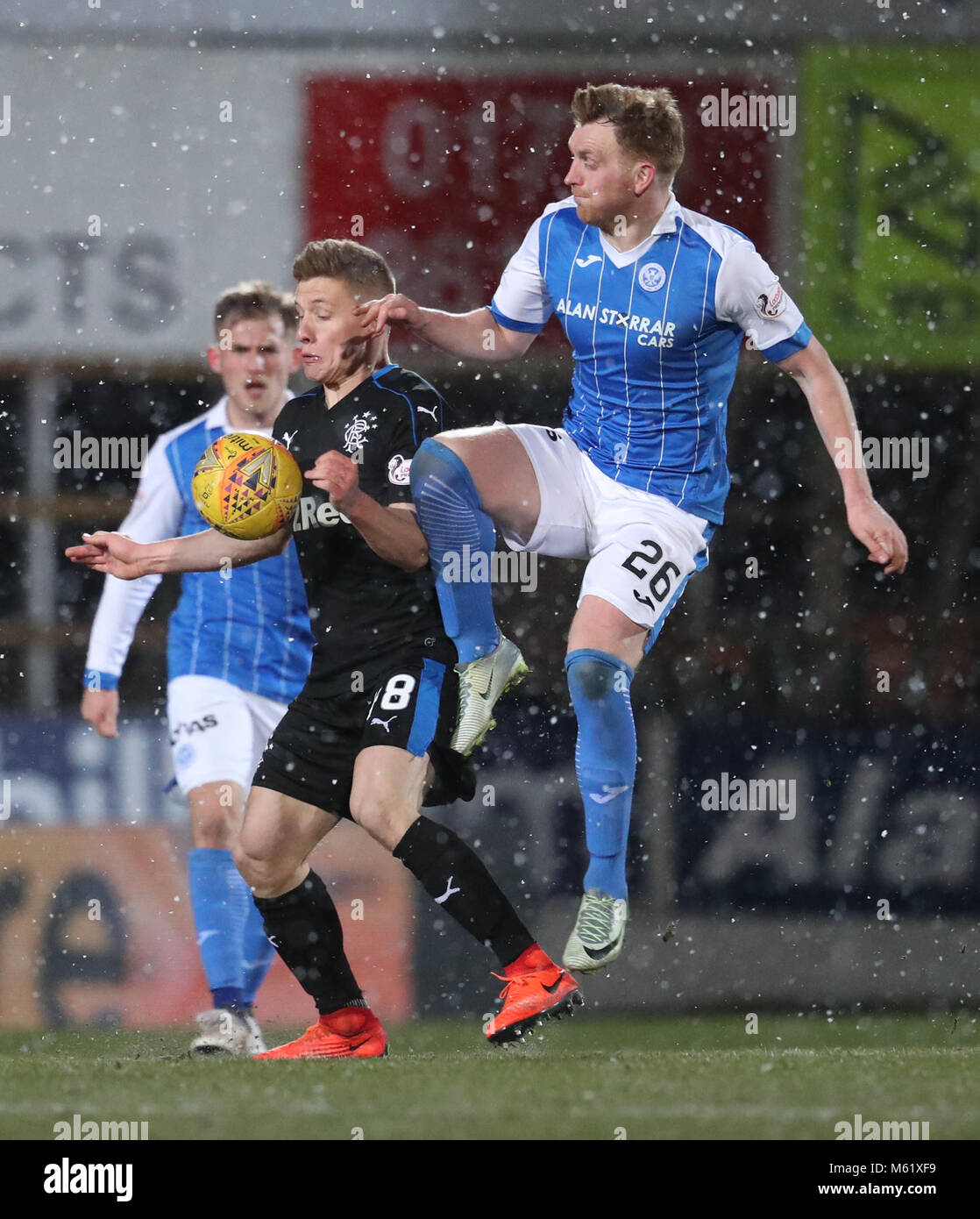 Greg Docherty Rangers Rangers' Greg Docherty challenges St Johnstone's Liam Craig during the ...