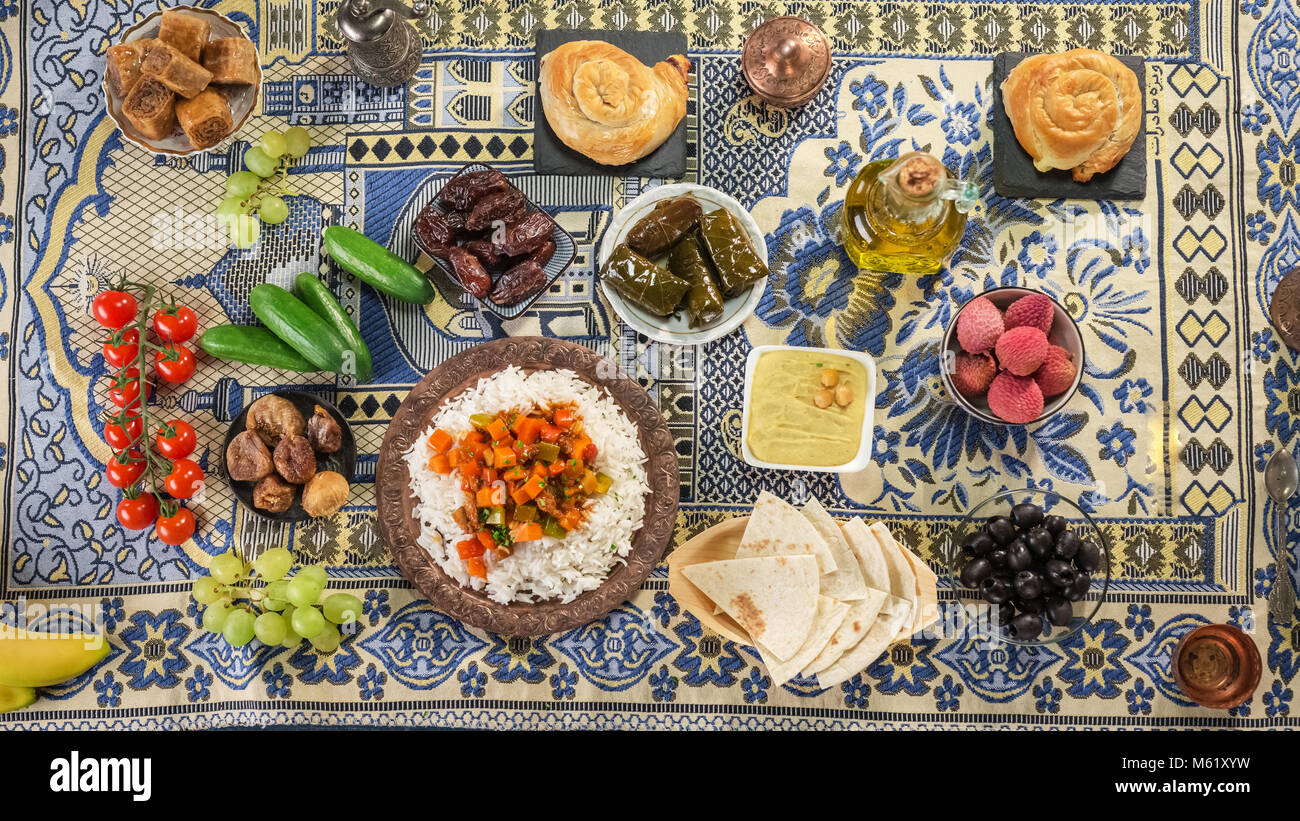 Ifthar evening meal for Ramadan Stock Photo Alamy