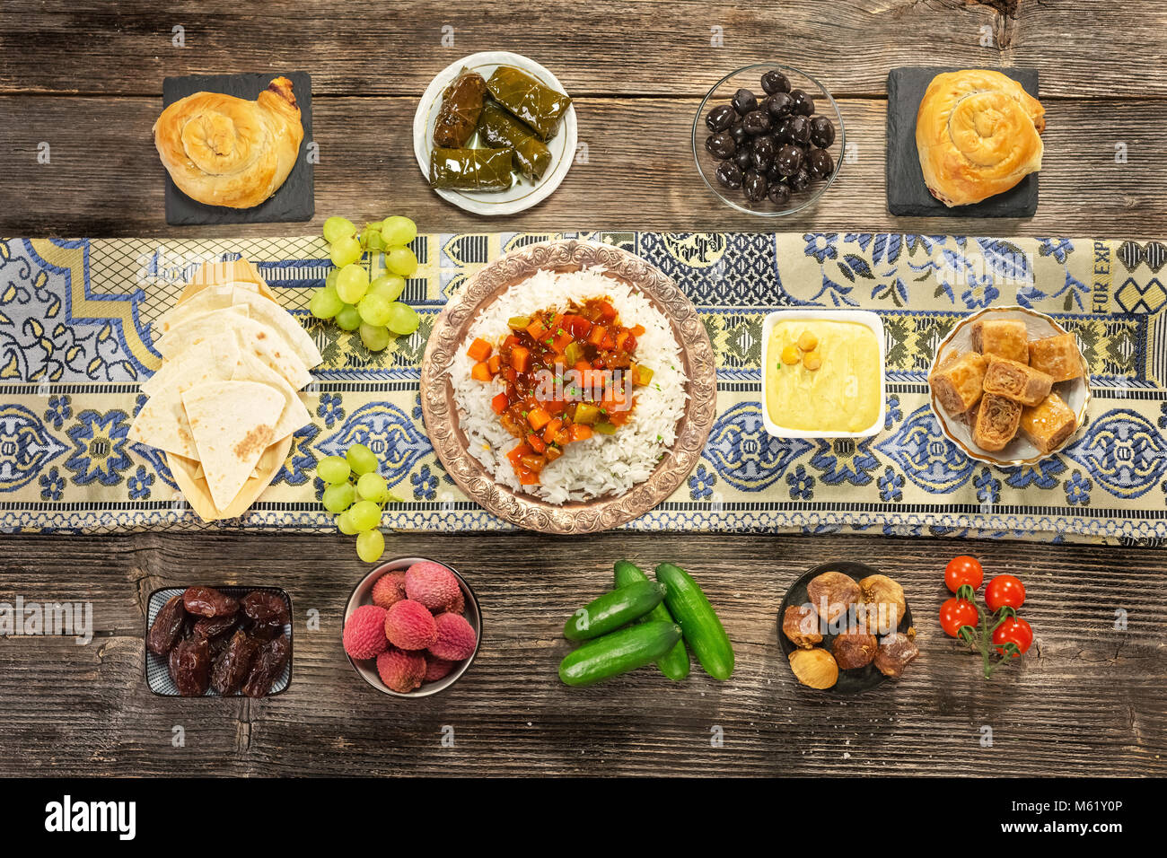 Ifthar evening meal for Ramadan Stock Photo Alamy