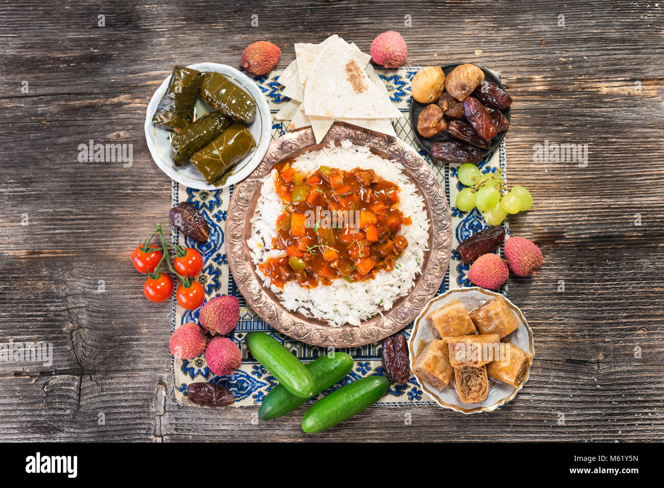 Ifthar evening meal for Ramadan Stock Photo Alamy