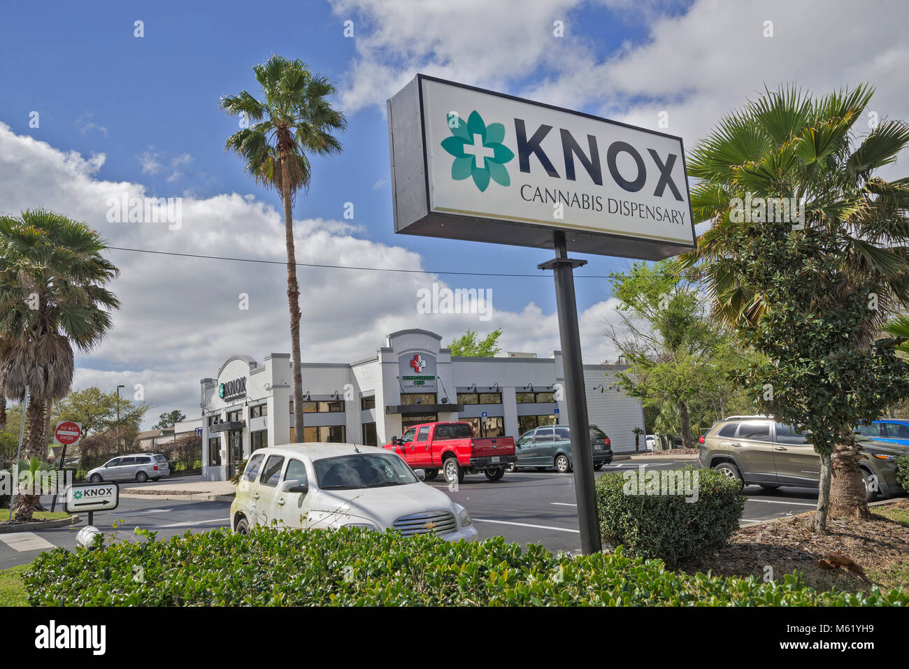 Knox Cannabis Dispensary in Gainesville, Florida.  For the legal dispensation of prescription marijuana for medical purposes. Opened 2017. Stock Photo
