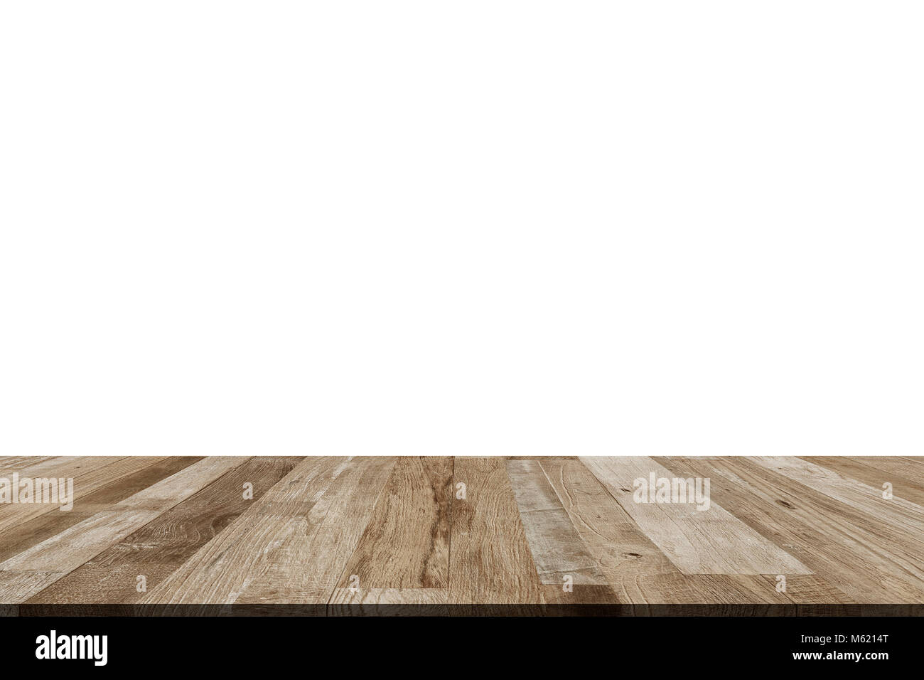 perspective vintage wood isolated on white background Stock Photo