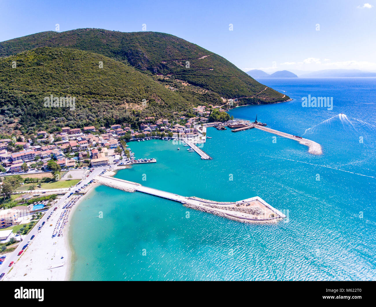 Vasiliki town in Lefkada Island Greece Stock Photo Alamy