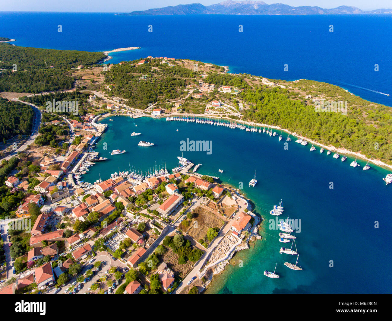 Fiscardo village in kefalonia island hi-res stock photography and ...