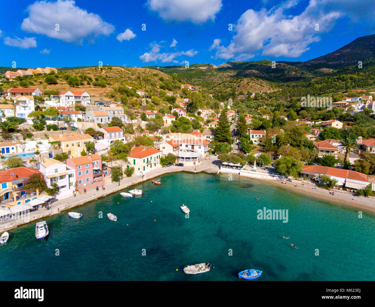 Cephalonia Assos Village in Greece Stock Photo