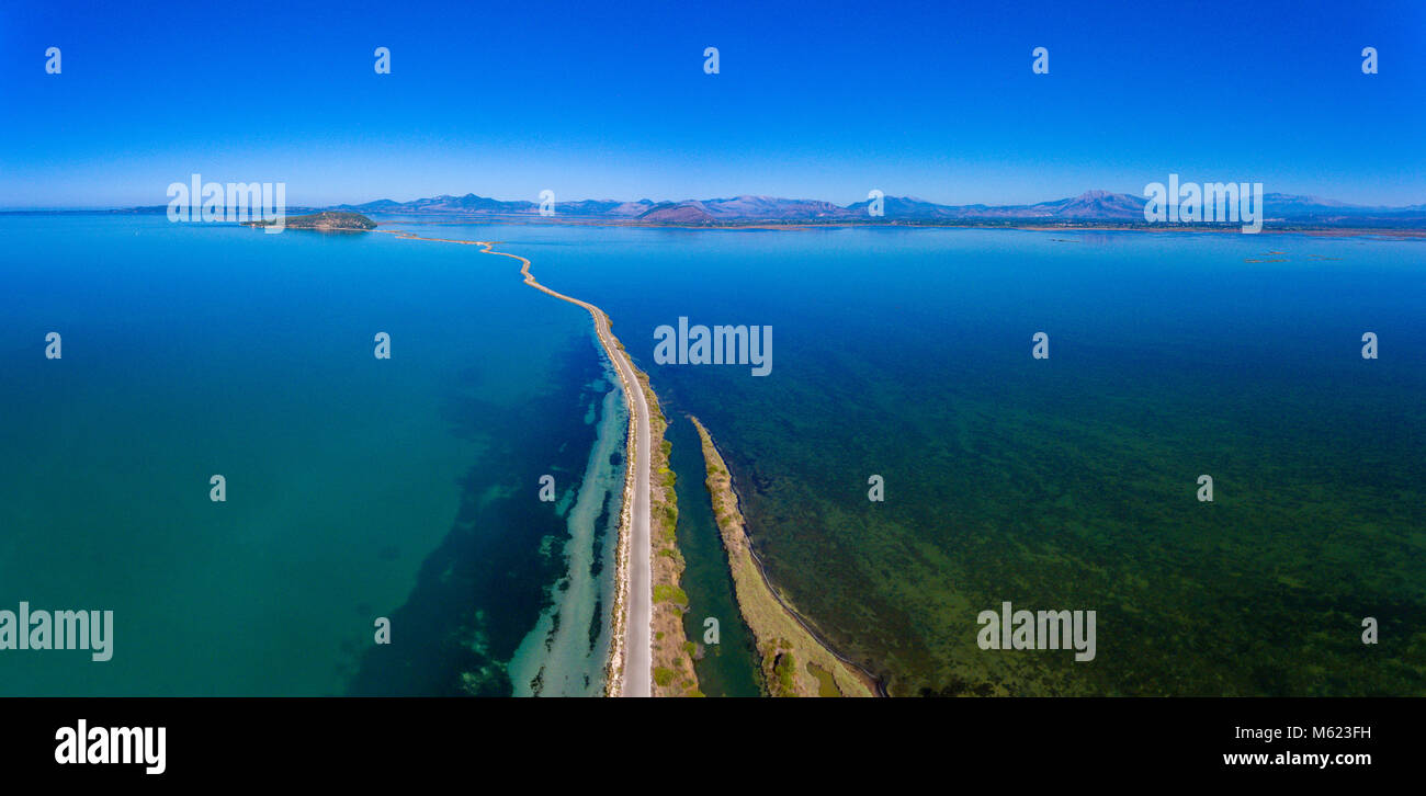 National Park of Amvrakikos Wetlands and Limnothalassa Laguna Greece Stock Photo