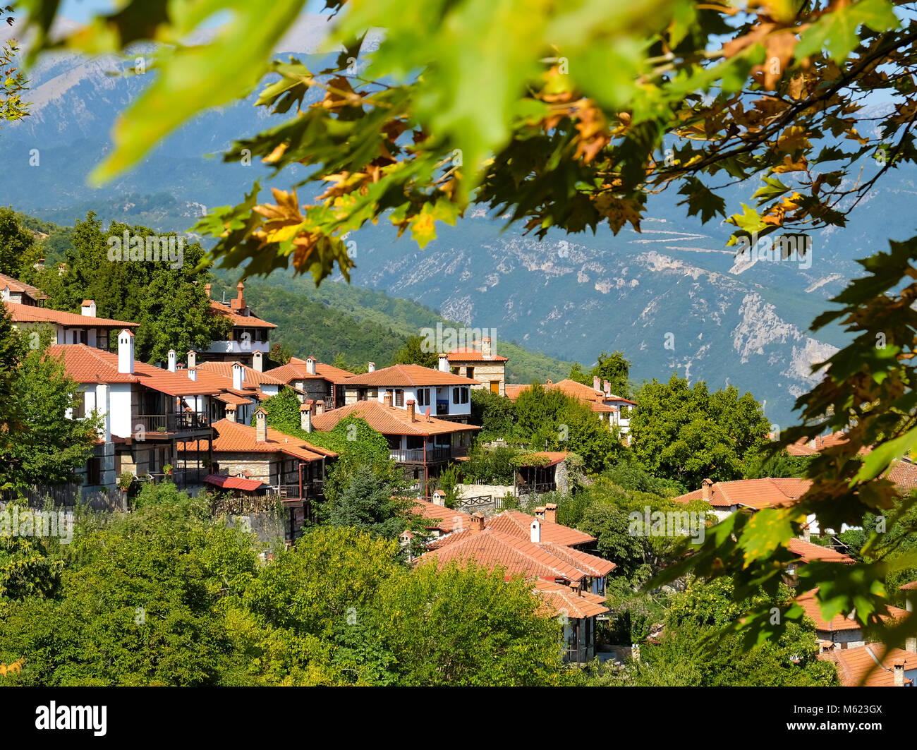 Palaios Panteleimonas Village in Leptokaria region Greece Stock Photo