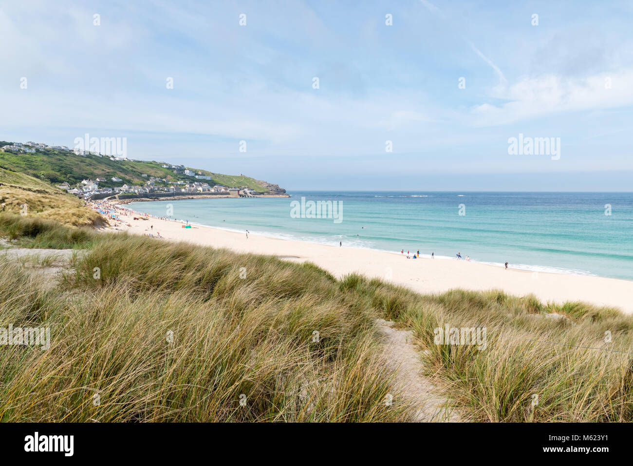 A path leading to the beach at Sennen Cove Stock Photo