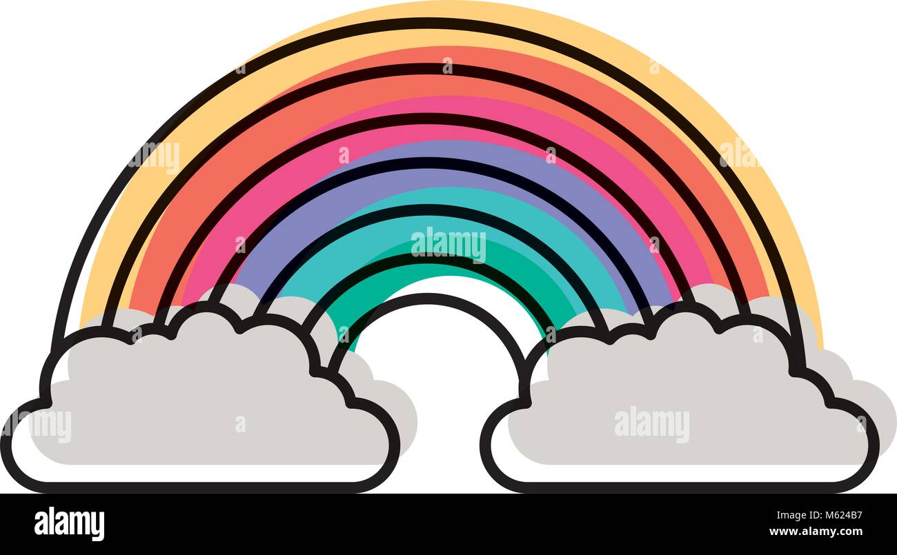 cute rainbow isolated icon Stock Vector Image & Art - Alamy