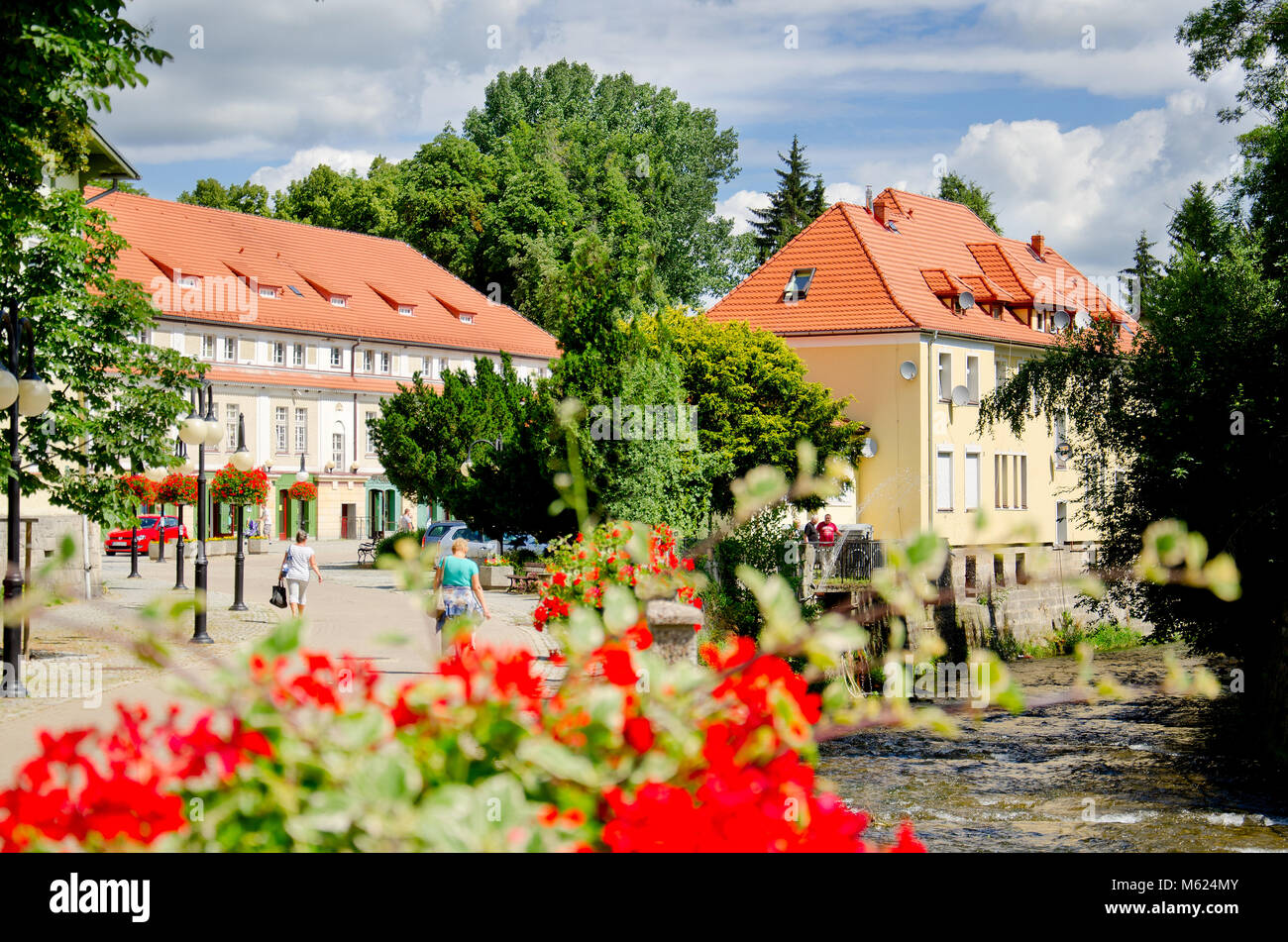 Polanica Zdroj (ger.: Altheide-Bad), spa town in Lower Silesia province, Poland, Europe. Stock Photo