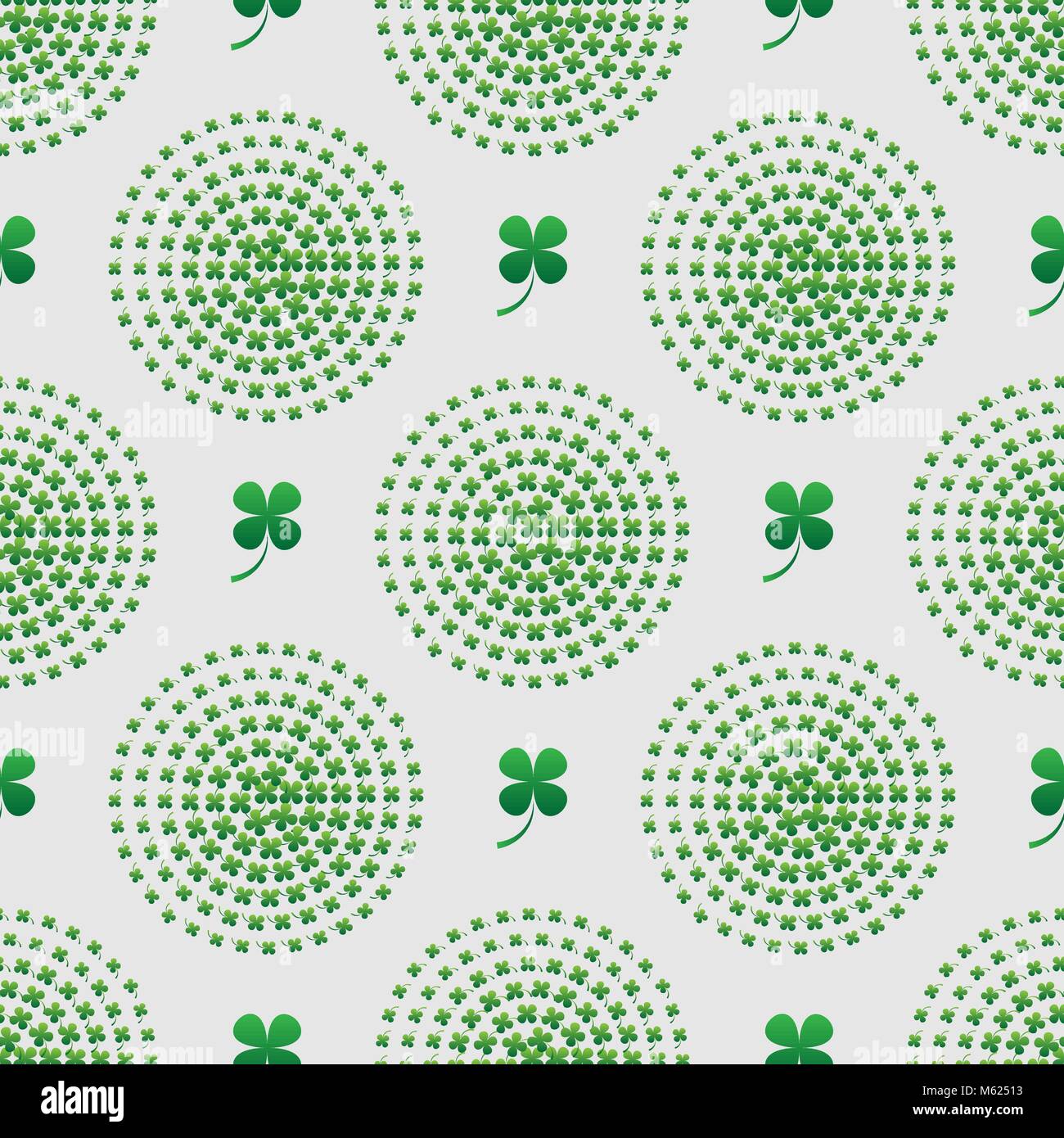 Happy Saint Patrick s Day celebration card with clover leaf. seamless ...