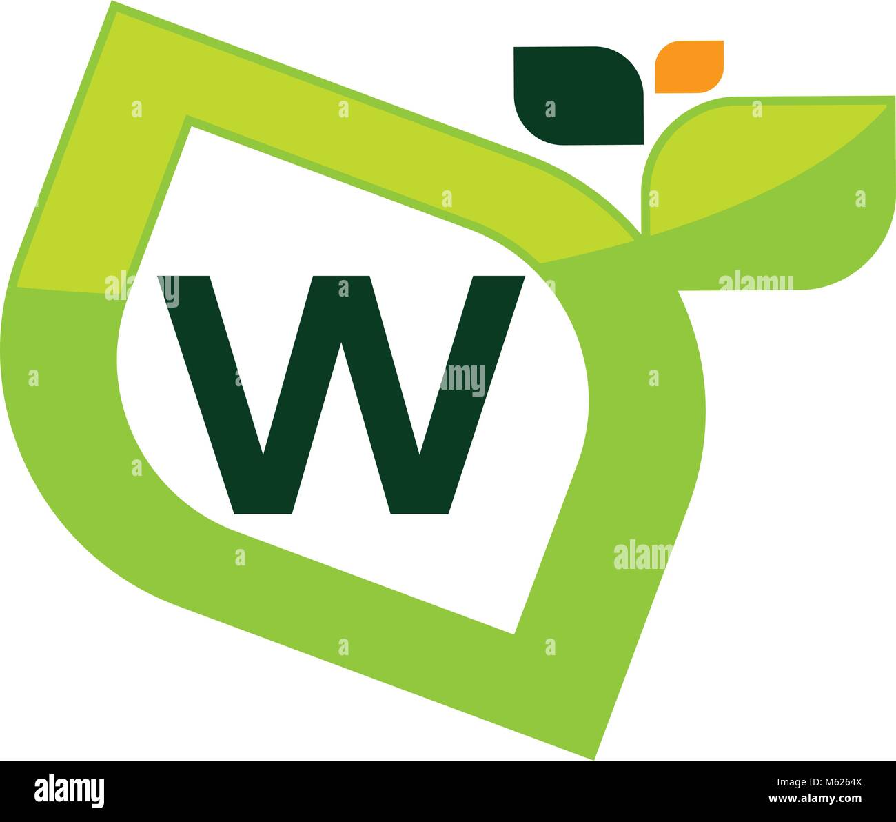 Leaf Initial W Logo Design Template Vector Stock Vector Image & Art - Alamy