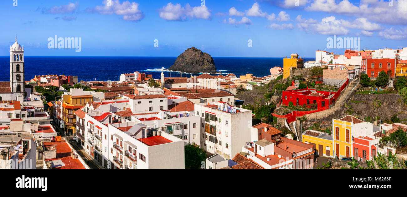 Beautiful Garachico village,Tenerife islnd,Spain. Stock Photo