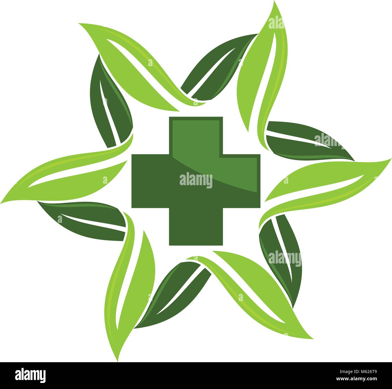 Herbal Medicine Logo Design Template Vector Stock Vector Art