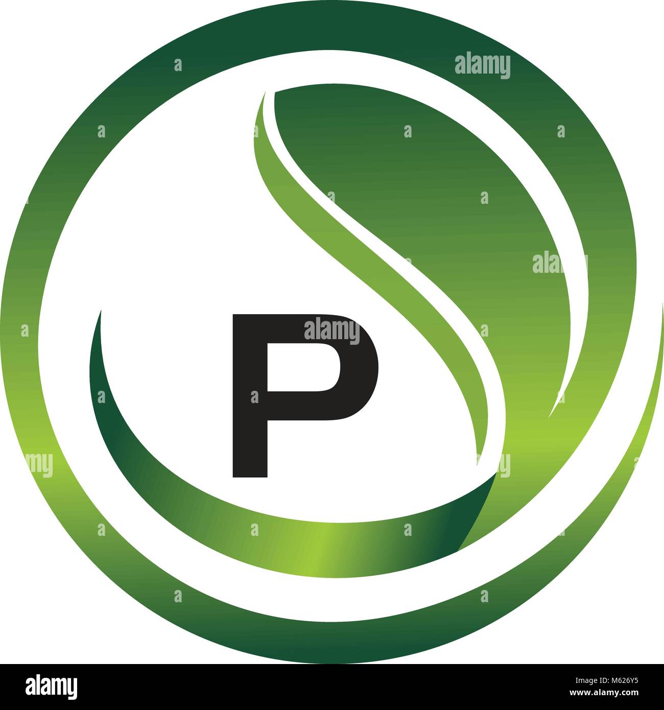 Leaf Initial P Logo Design Template Vector Stock Vector Image & Art - Alamy
