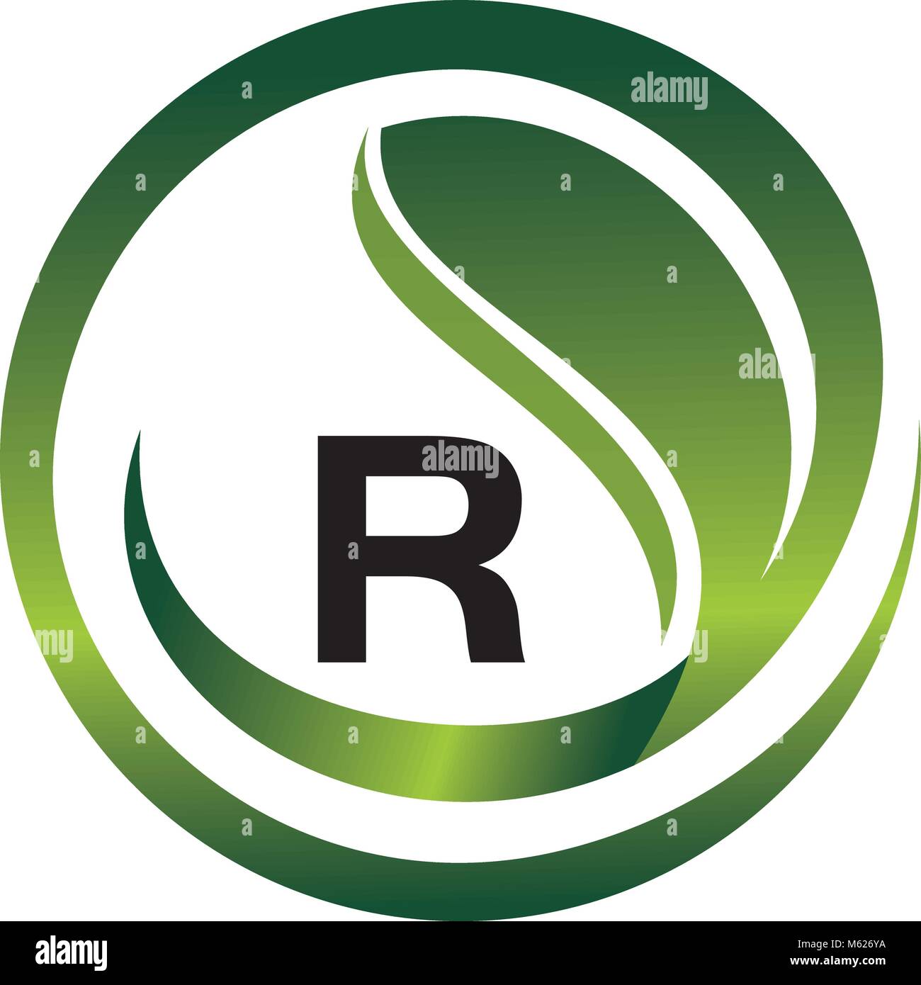 Leaf Initial R Logo Design Template Vector Stock Vector Image & Art - Alamy