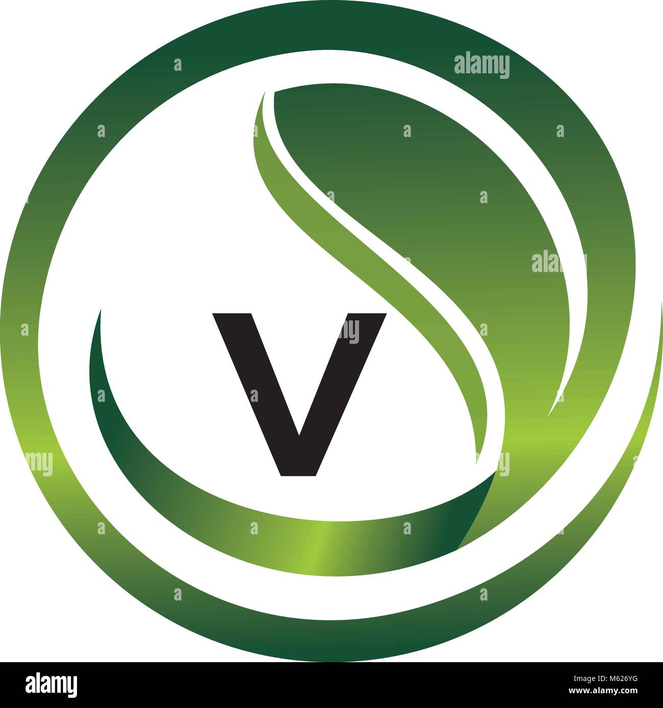 Leaf Initial V Logo Design Template Vector Stock Vector Image & Art - Alamy