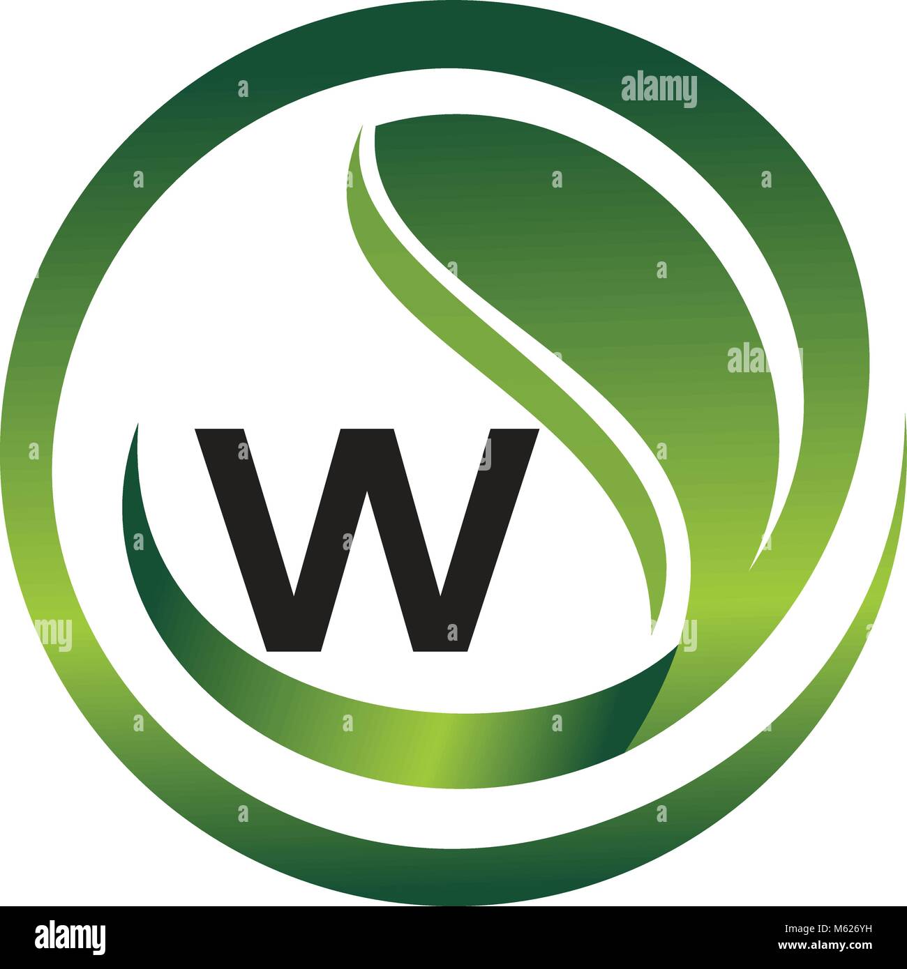 Leaf Initial W Logo Design Template Vector Stock Vector Image & Art - Alamy
