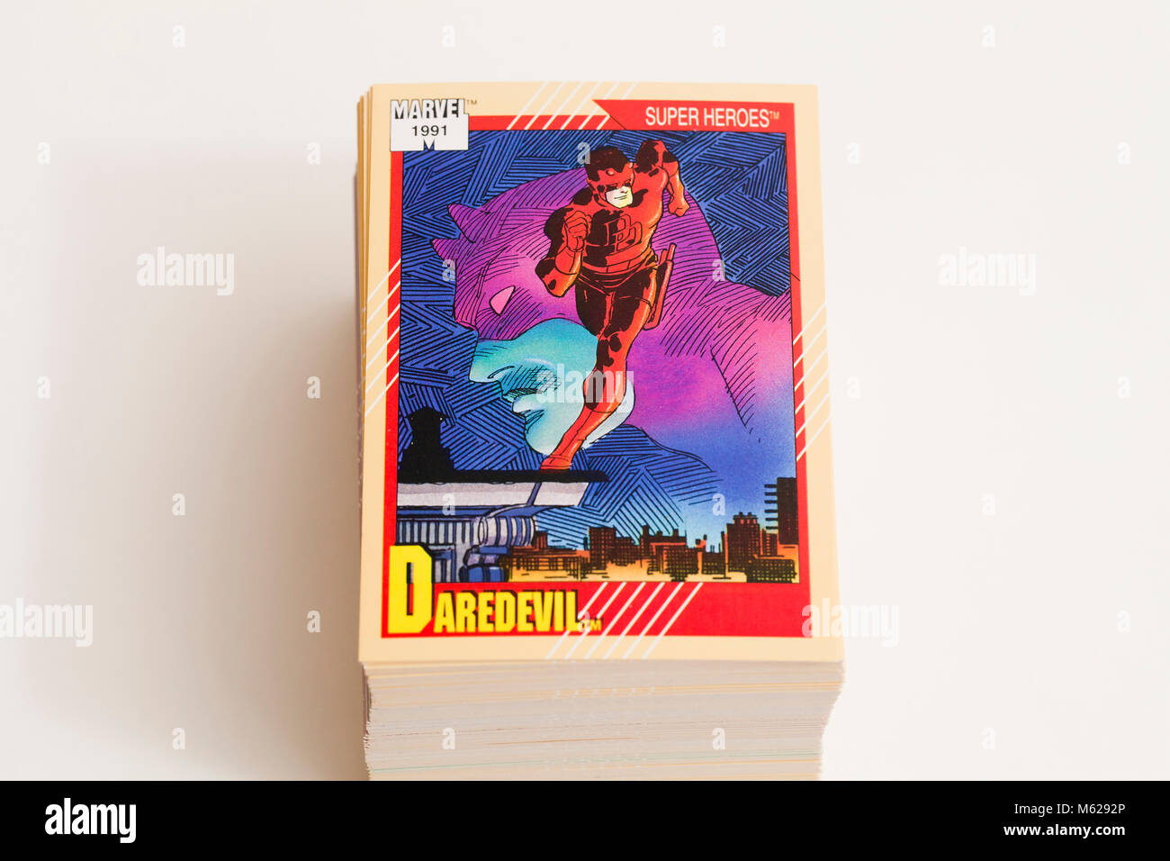 1990s Marvel Universe trading cards - USA Stock Photo