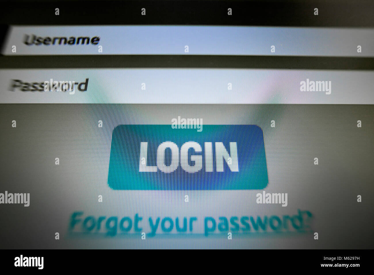 Website login page - USA Stock Photo