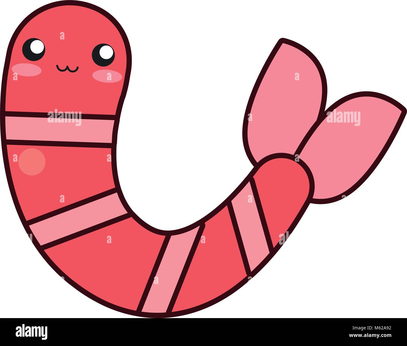 kawaii shrimp vector illustration Stock Vector Image & Art - Alamy