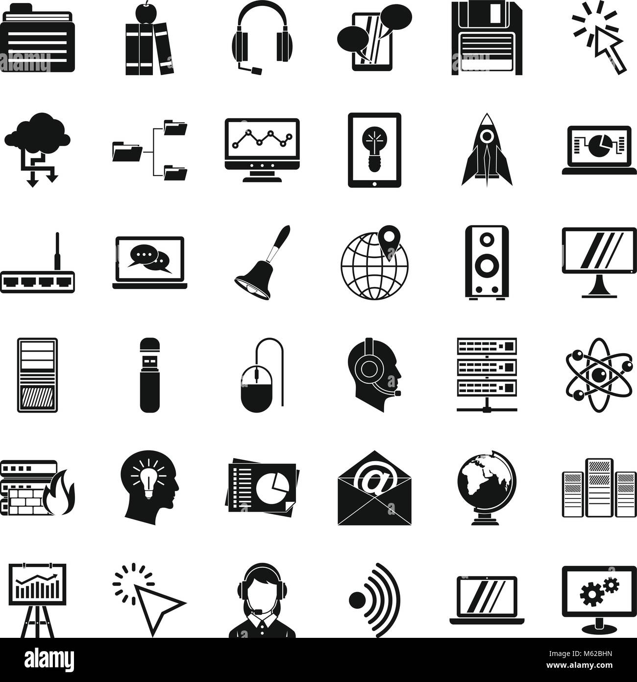 System network icons set, simple style Stock Vector Image & Art - Alamy