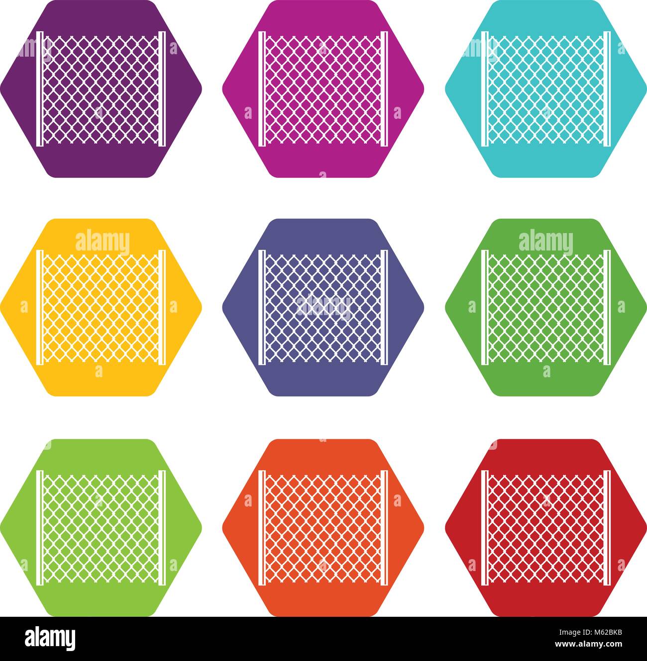 Perforated gate icon set color hexahedron Stock Vector Image & Art - Alamy