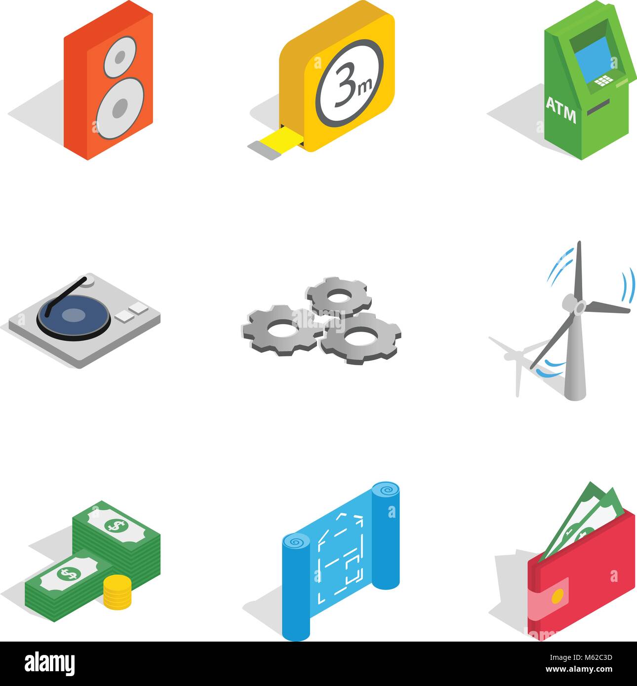 High tech equipment icons set, isometric style Stock Vector Image & Art ...