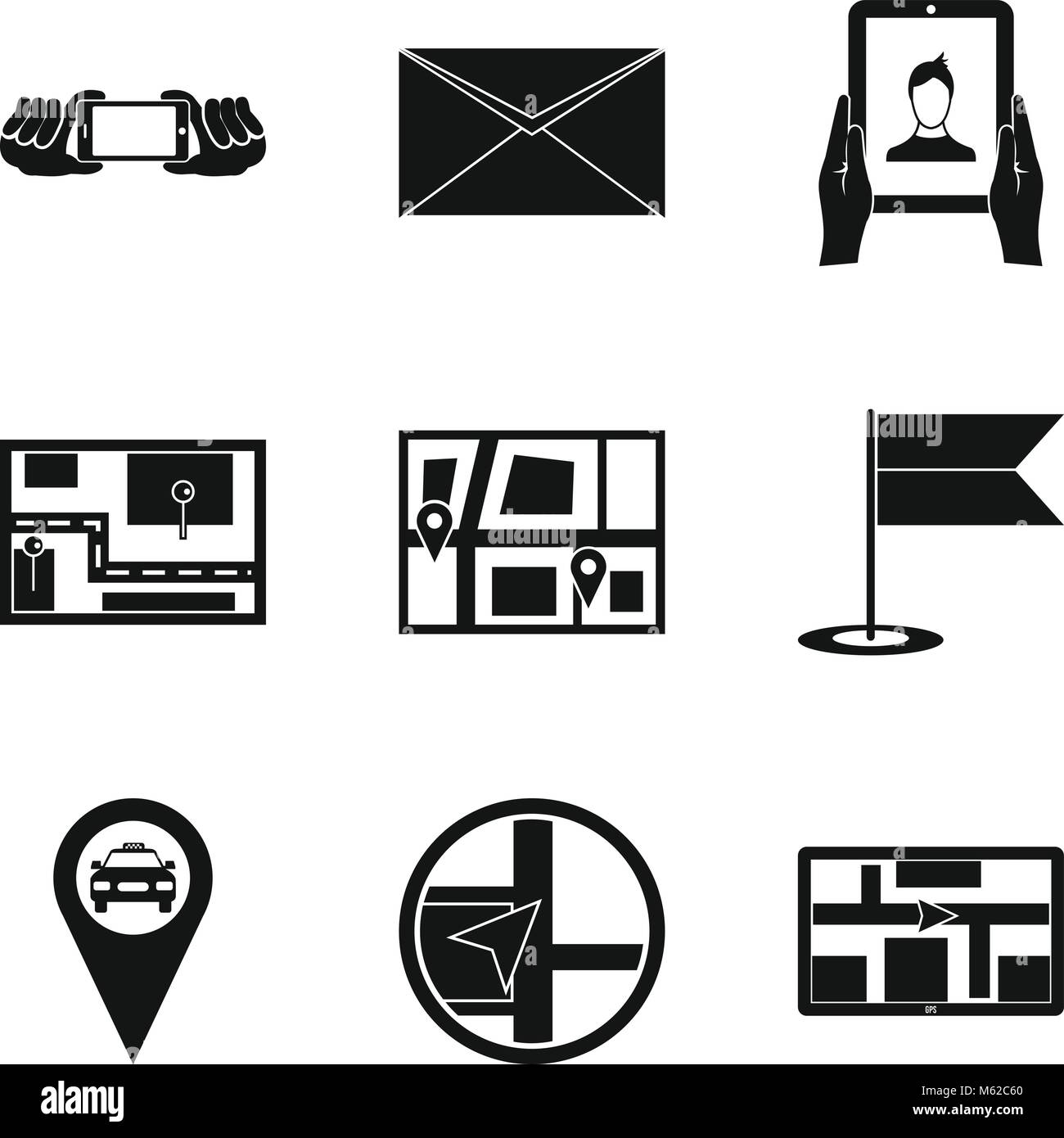 Electrical connection icons set, simple style Stock Vector Image & Art ...