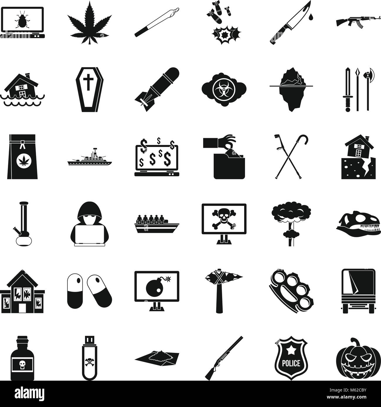 Callousness icons set, simple style Stock Vector Image & Art - Alamy