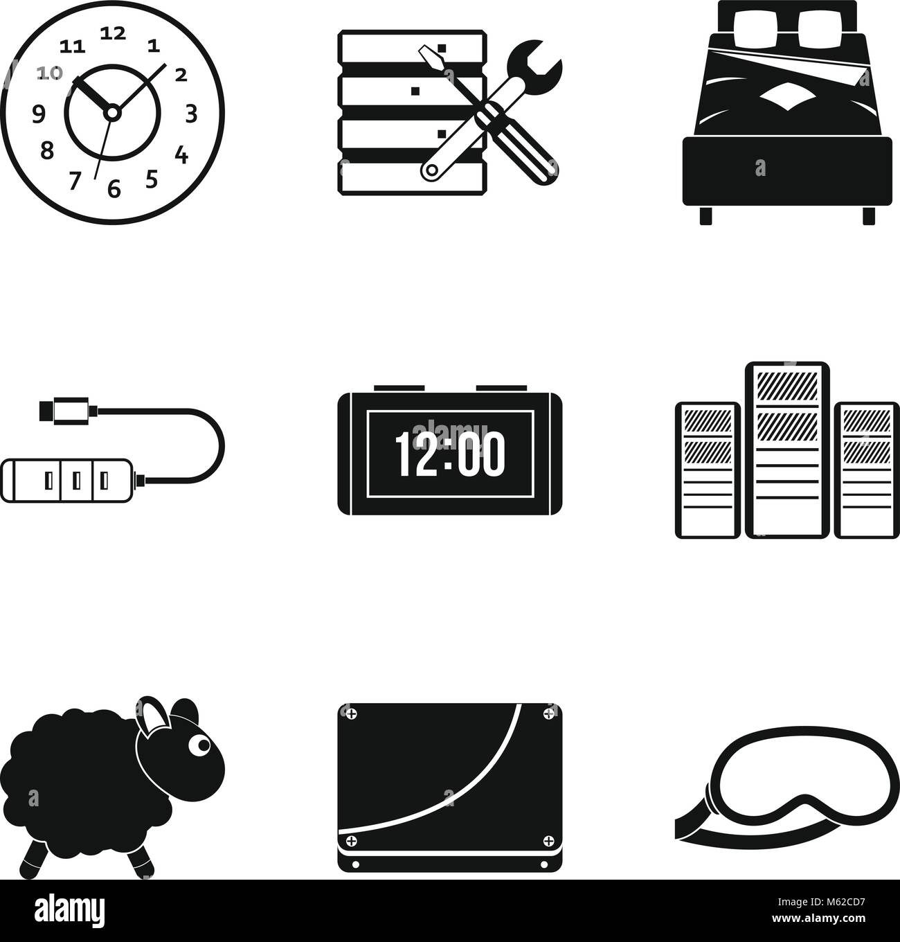 Time icons set, simple style Stock Vector Image & Art - Alamy
